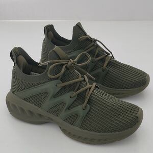 Travel Women's Olive Green Mesh Lace-Up  Shoes Size 38